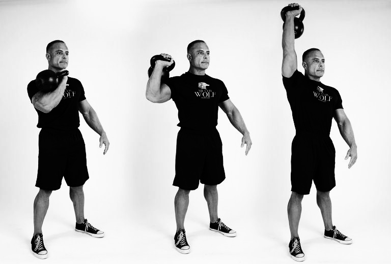 kettlebell overhead press